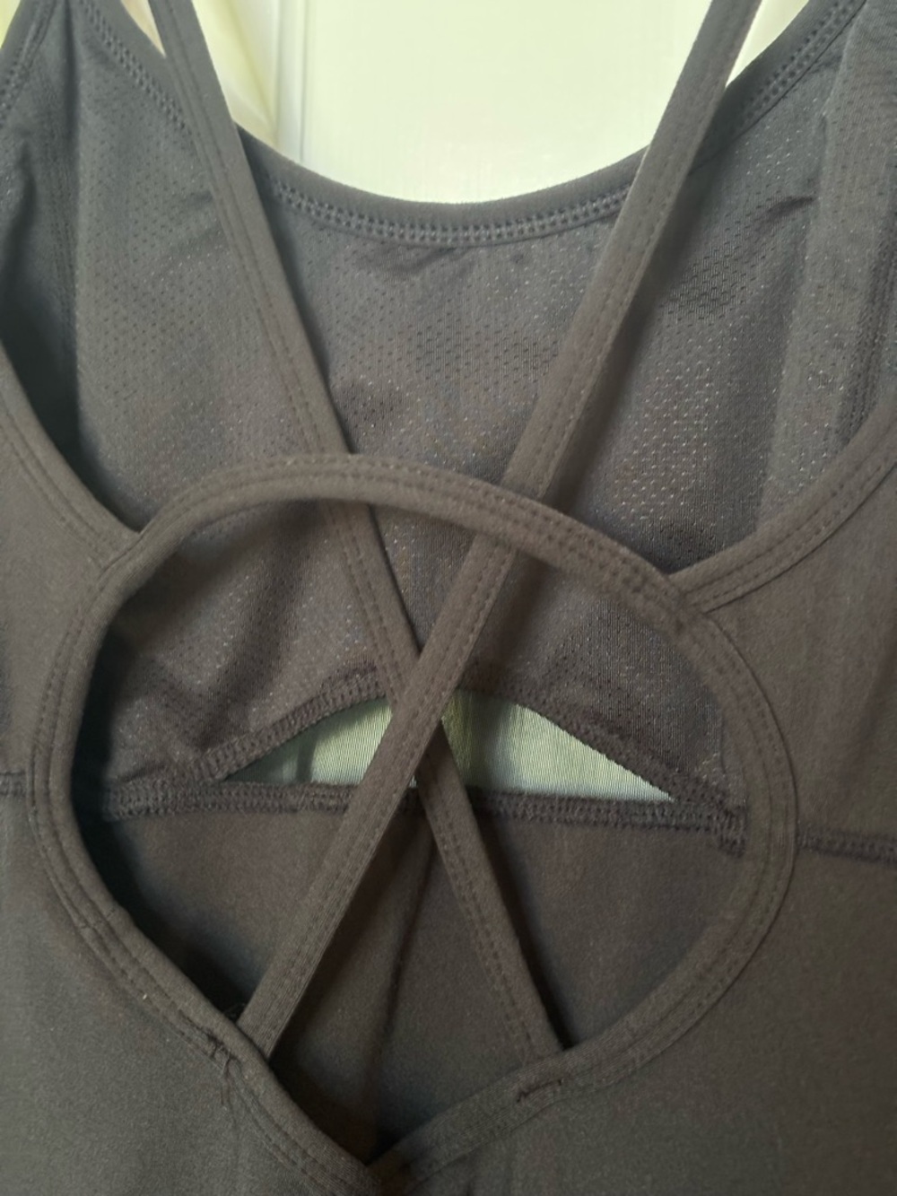 EUC LOVESOFT Black Women's Strappy Yoga One Piece size L - Picture 6 of 7